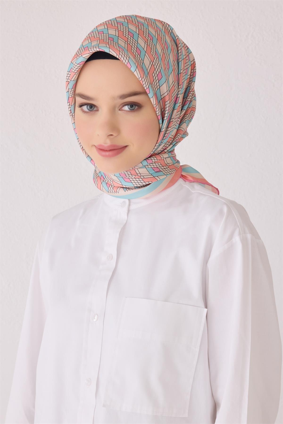 Belli Saten İpek Eşarp E24YA9152D03 4052D-86