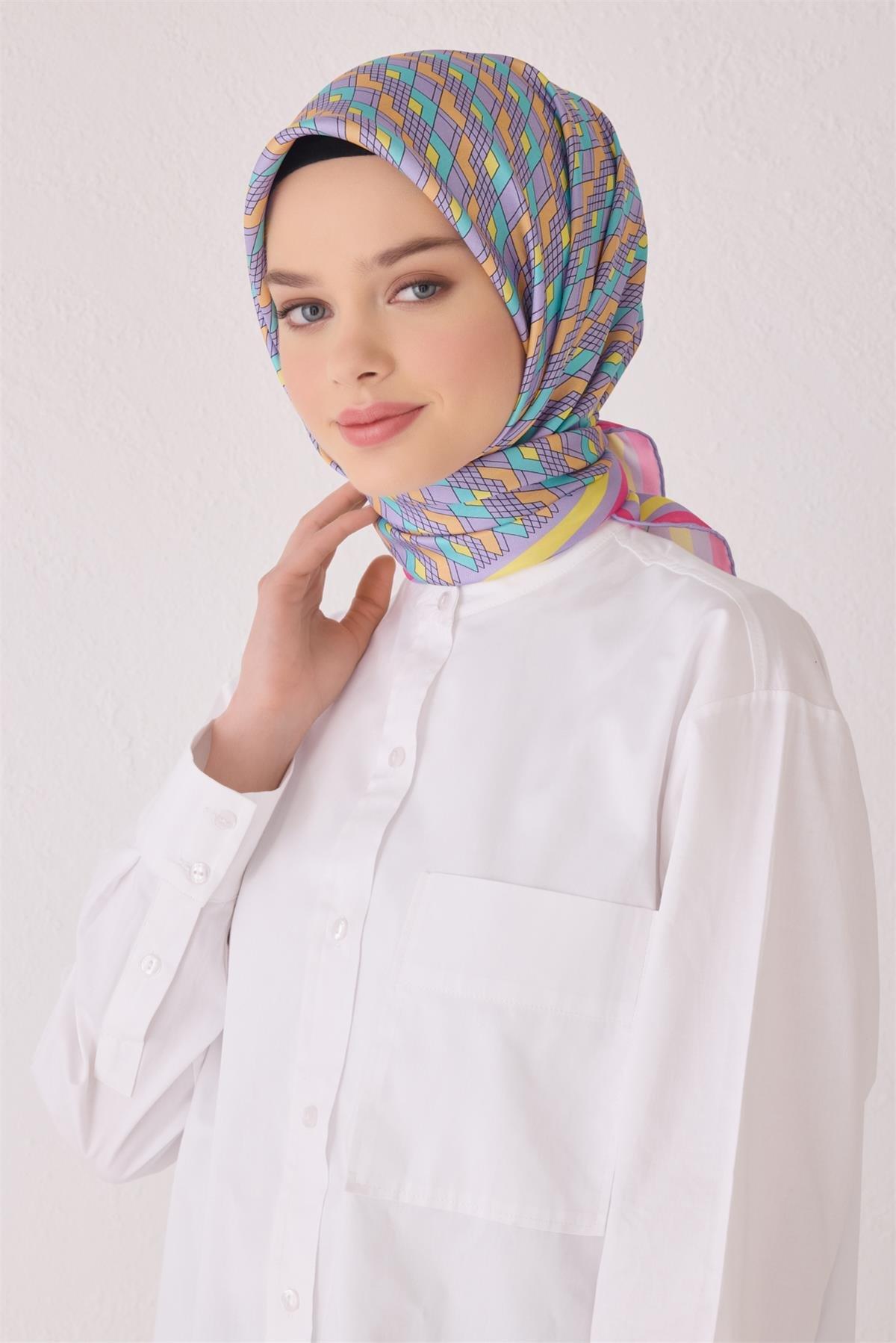 Belli Saten İpek Eşarp E24YA9152D03 4052D-87