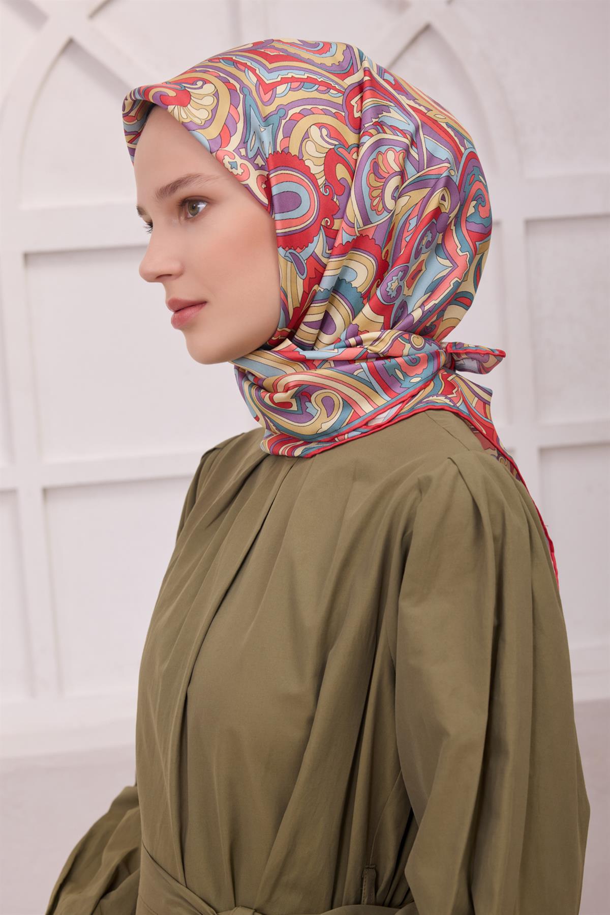 Belli Tivil İpek Eşarp 4222D-80