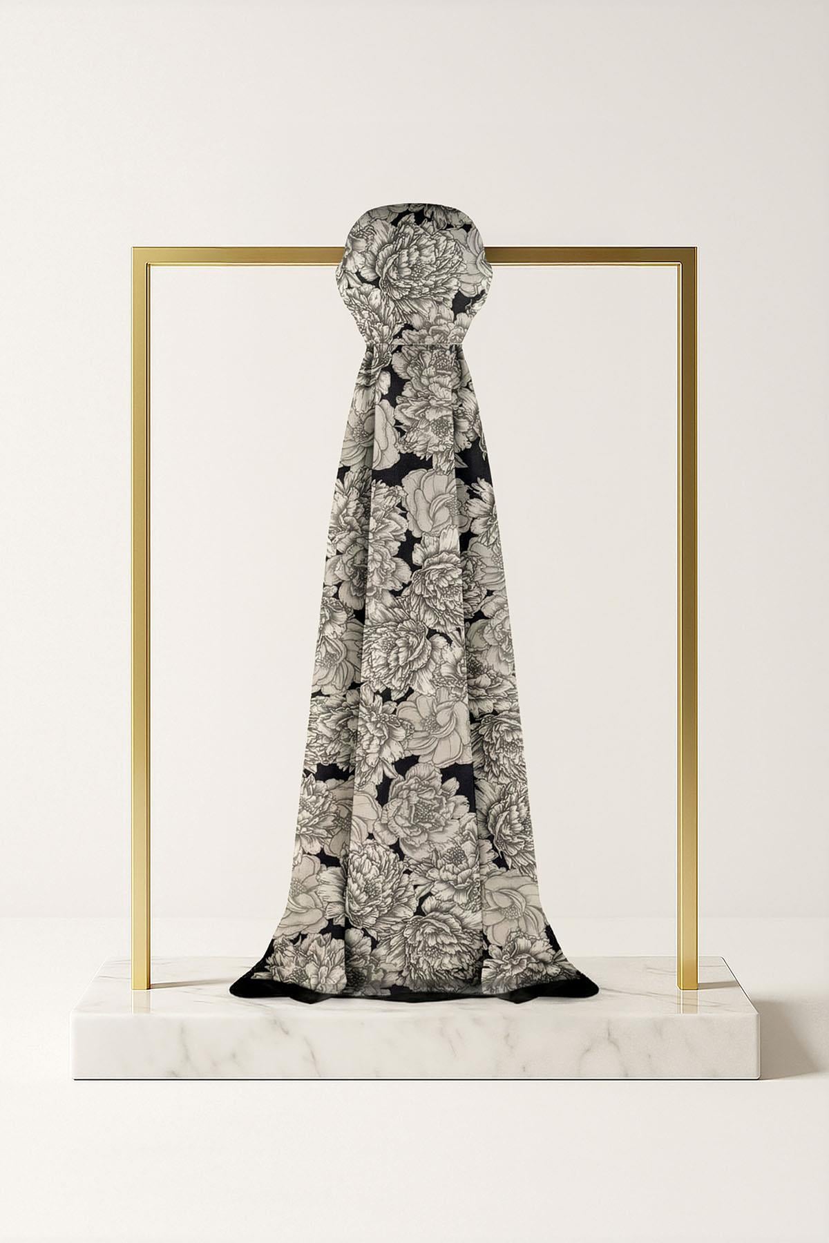 Çağrı İpek Demor Krep İpek Şal 13989-10