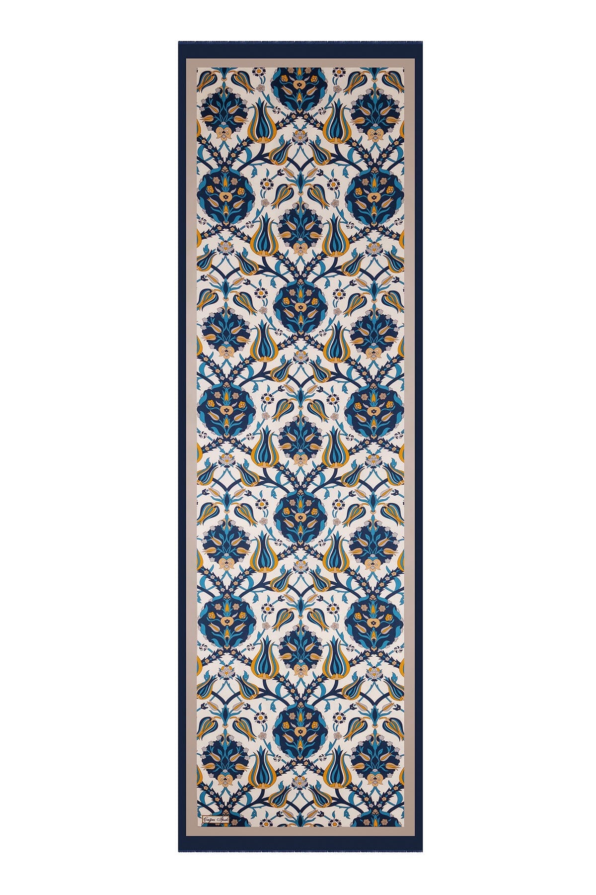 Çağrı İpek İznik Desen İpek Fular  DG9675-1