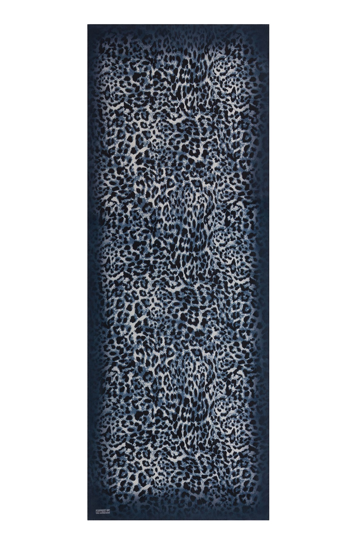Çağrı İpek Leopar Desenli Demor Krep İpek Şal DG15258-5