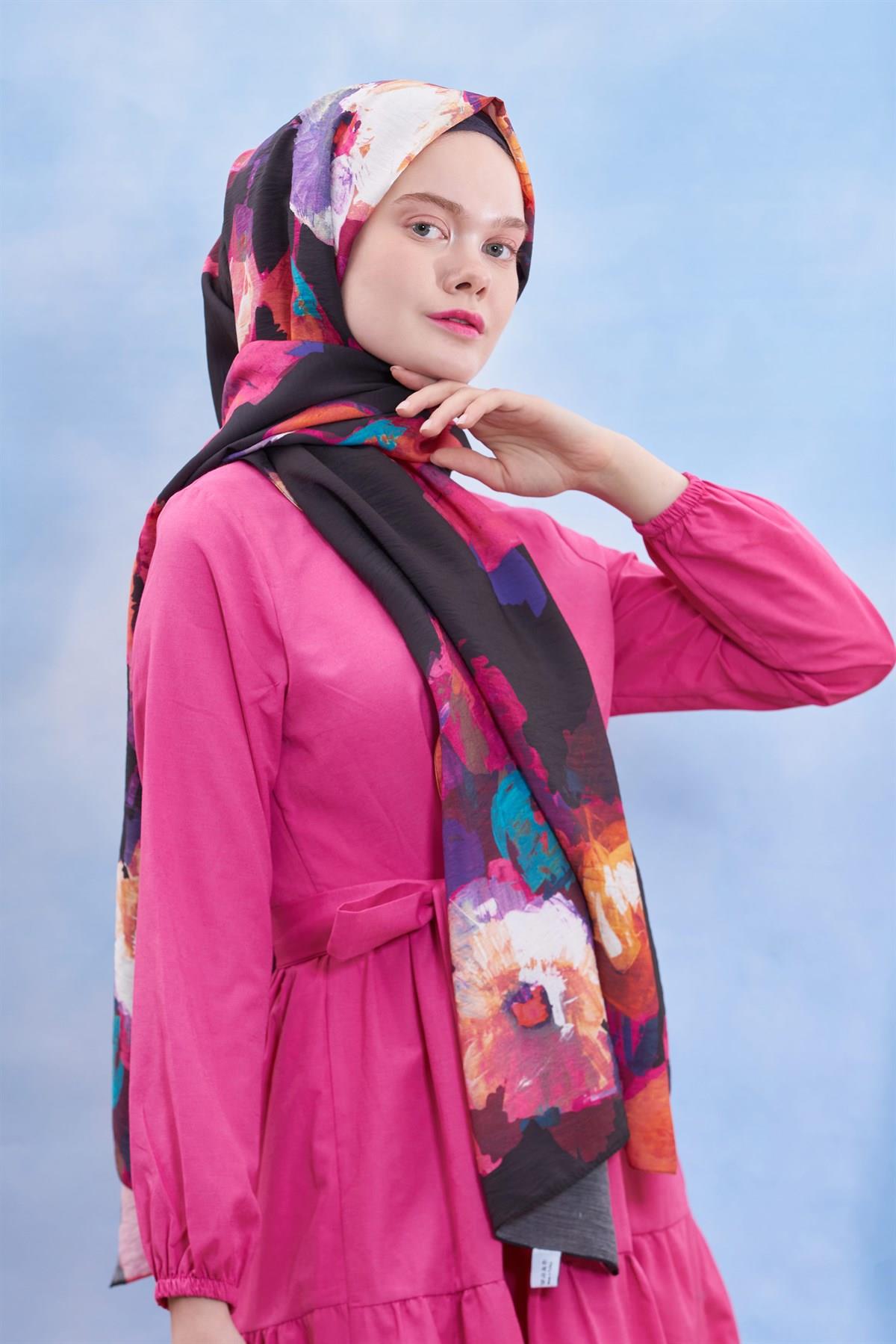 Diamond Peony 2044-Siyah Fuşya