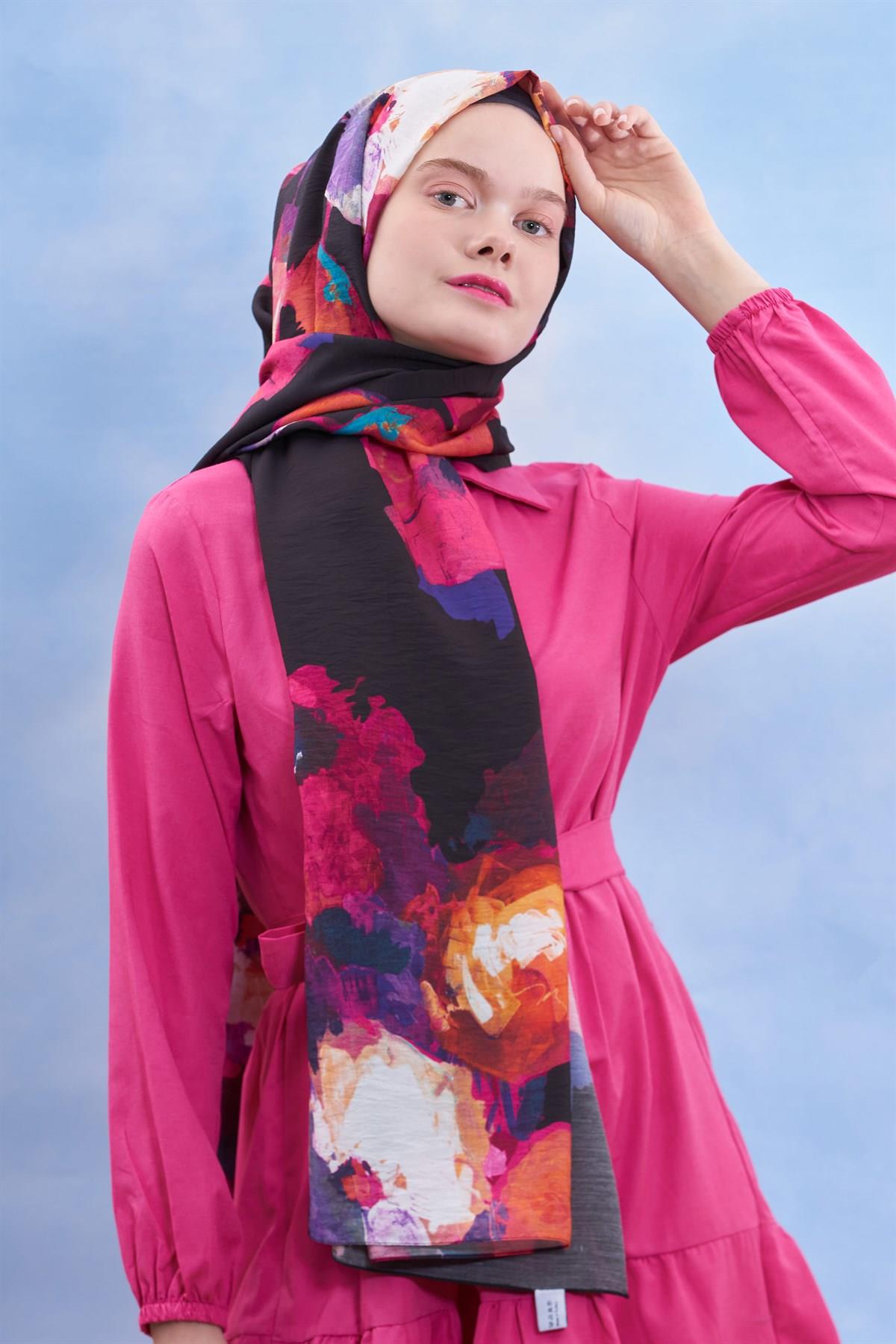 Diamond Peony 2044-Siyah Fuşya