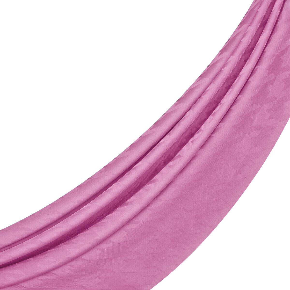 İpekevi Dört Mevsim Kazayağı Desenli Monogram Şal 04390-Şeker Pembesi