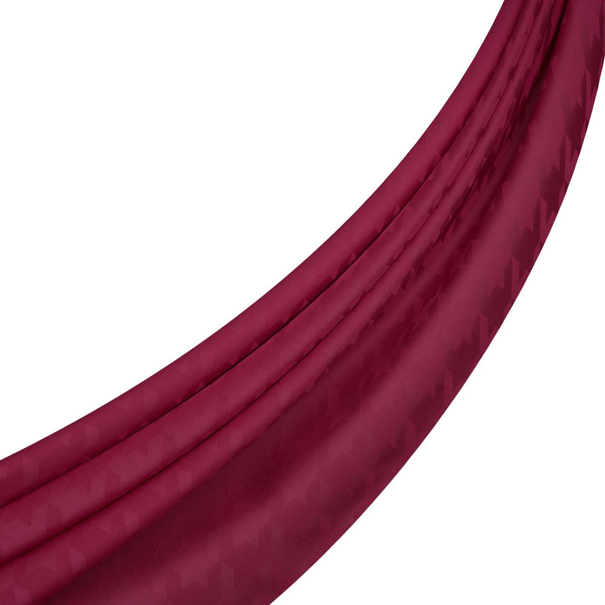 İpekevi Dört Mevsim Kazayağı Desenli Monogram Şal 04390-FUŞYA
