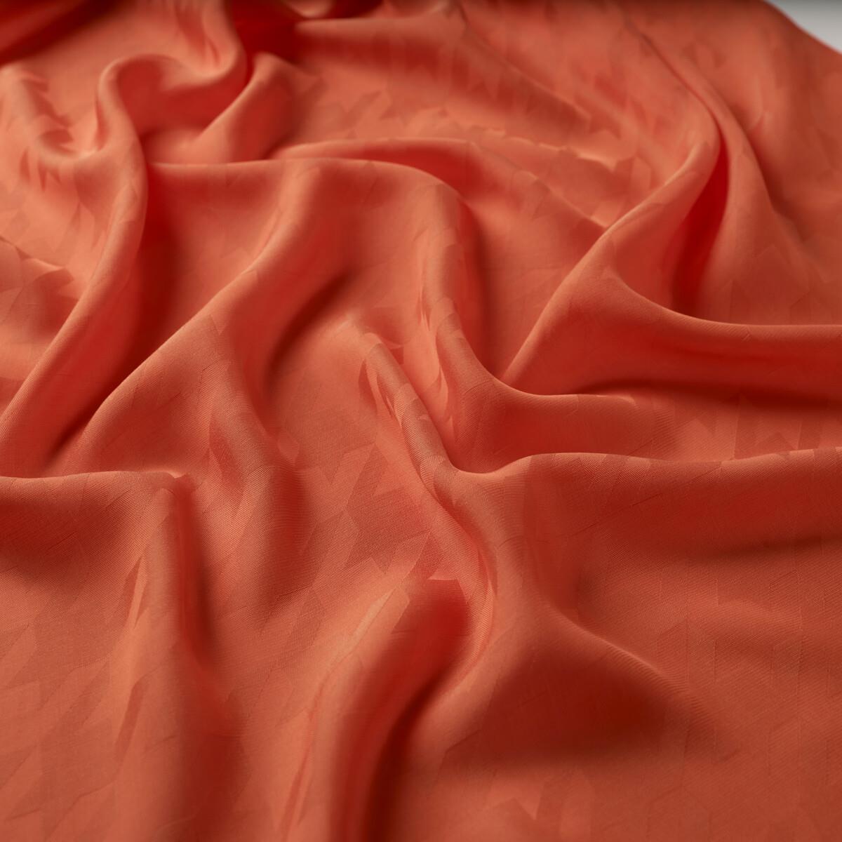 İpekevi Dört Mevsim Kazayağı Desenli Monogram Şal 04390-Turuncu