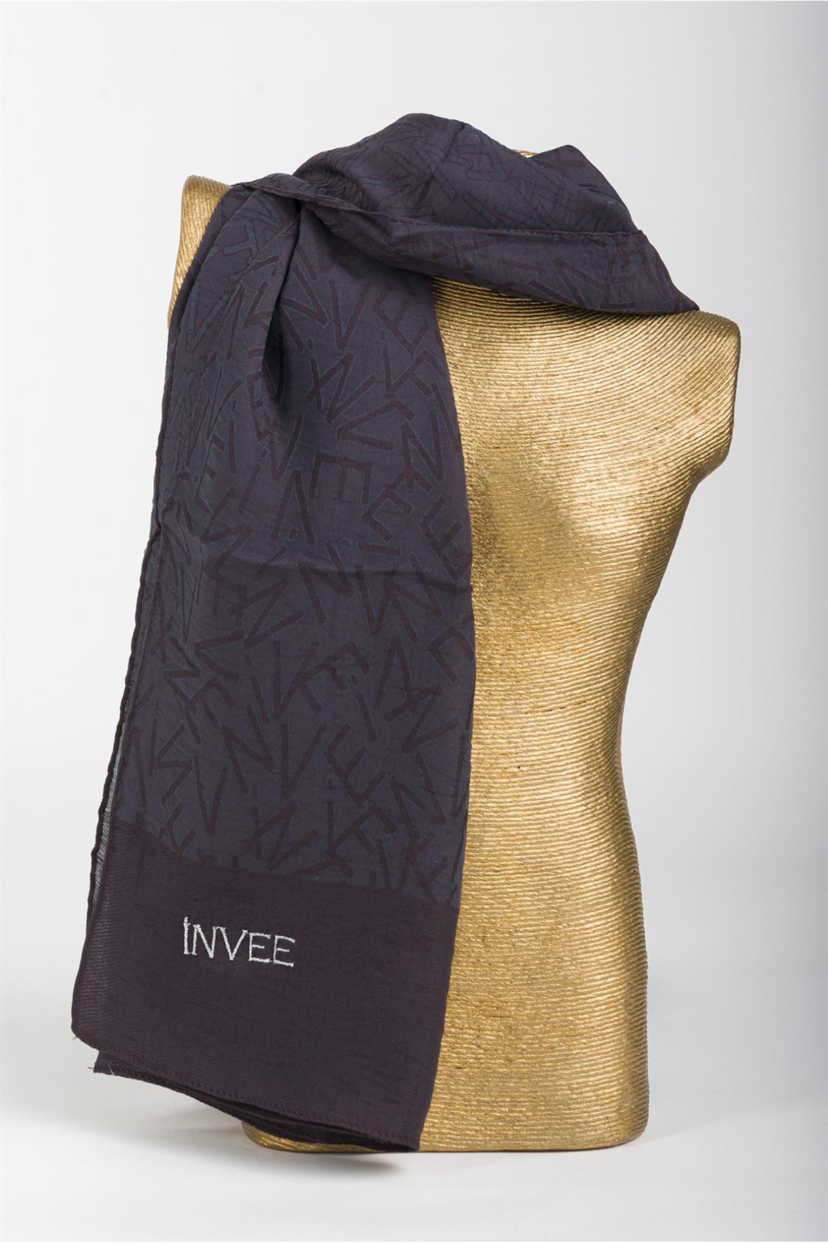 İnvee Desen Şal 1550-Kahve