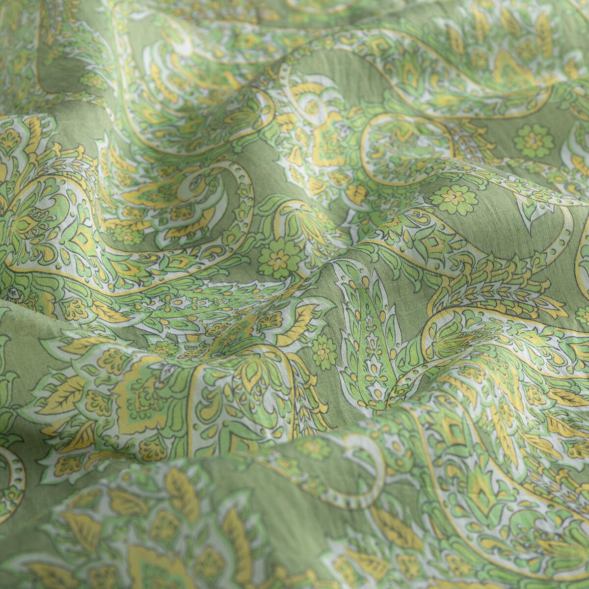 İpekev Mezopotamya Model 03 Desenli Tensel Soft Eşarp 02226-Su Yeşili