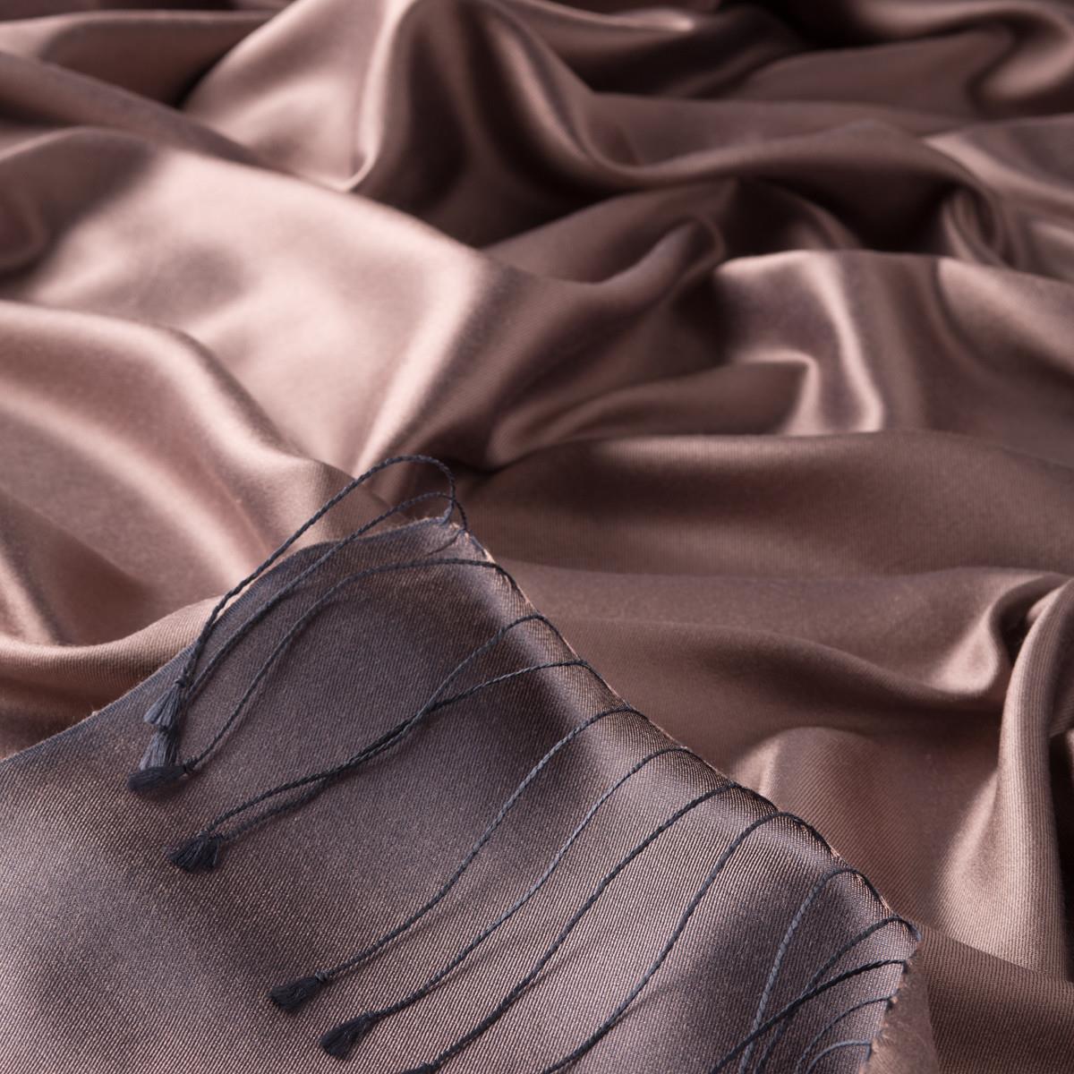 İpekevi Çift Taraflı Düz Renk İpek Şal 00927-Puslu Leylak