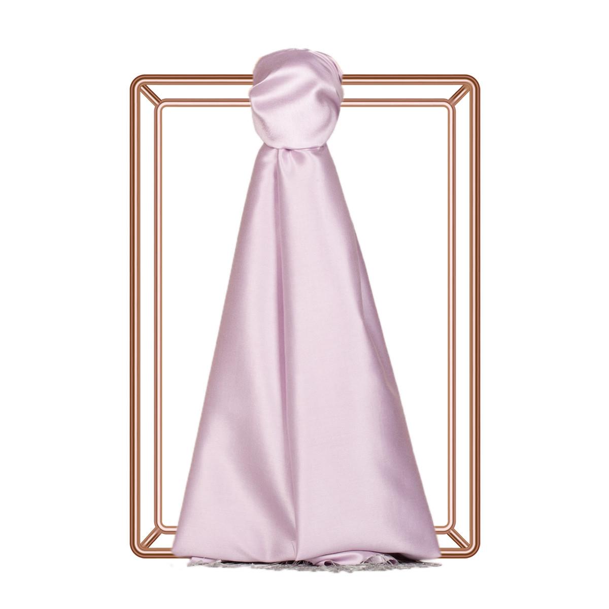 İpekevi Çift Taraflı Düz Renk İpek Şal 00927-Leylak