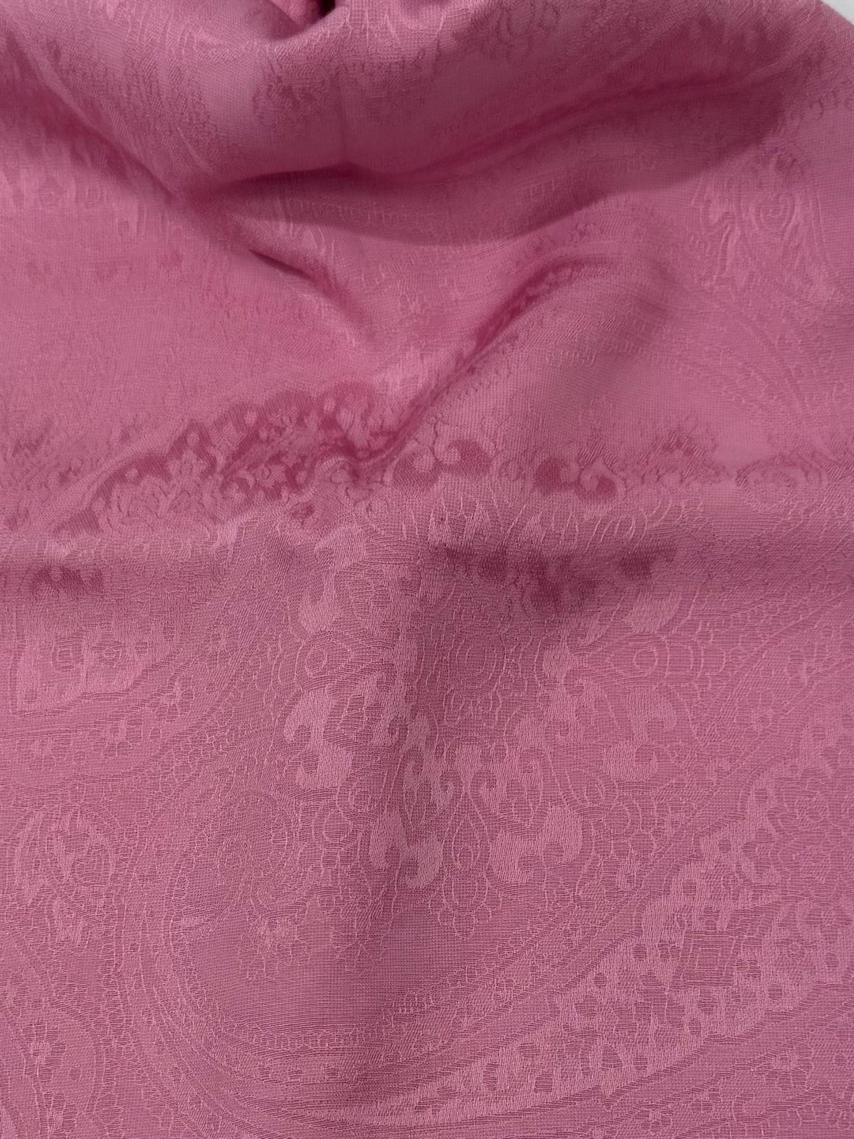 İpekevi Dört Mevsim Etnik Desenli Monogram Jakar Şal 04472-Şeker Pembe