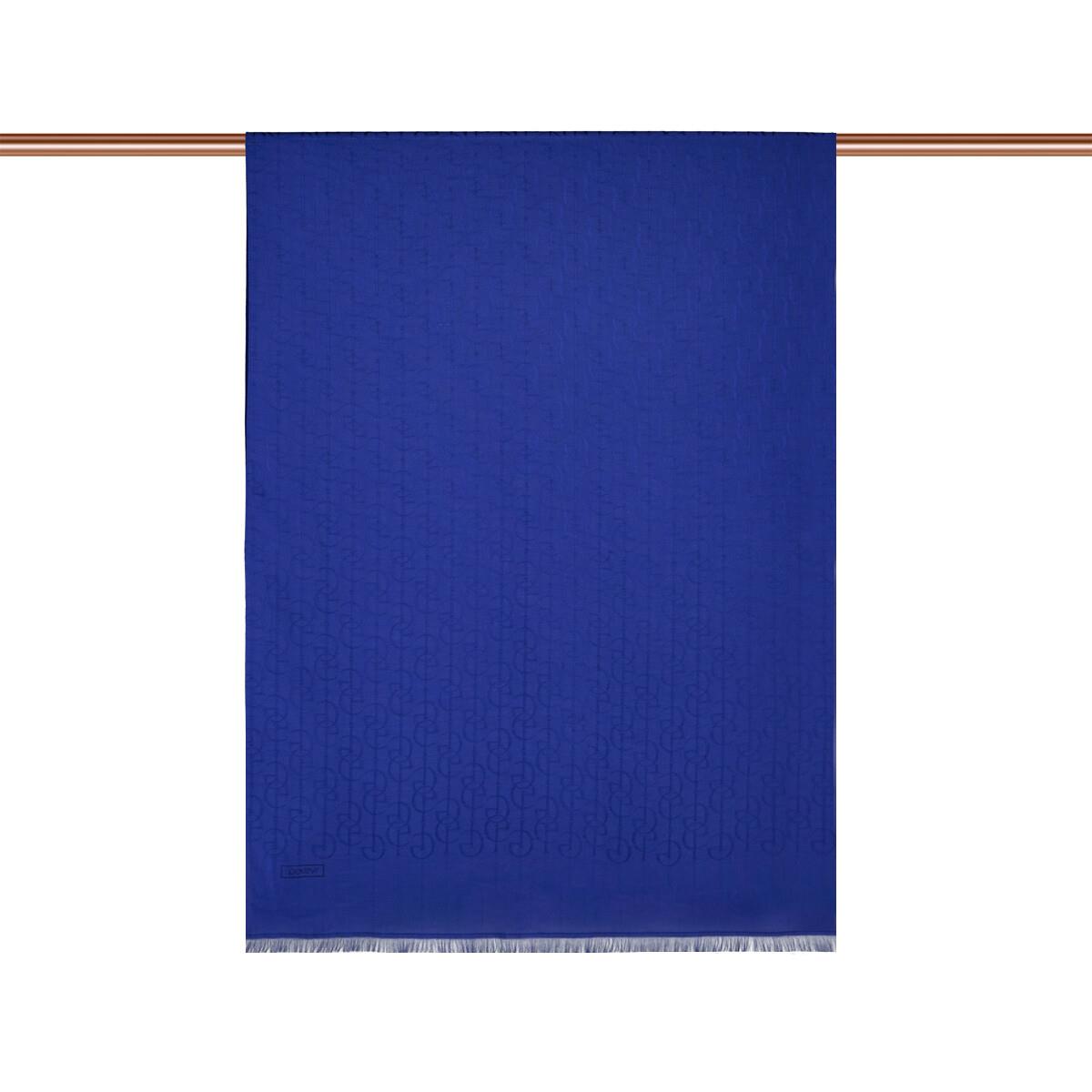 İpekevi Dört Mevsim İE Monogram Şal 04474-Saks Mavi