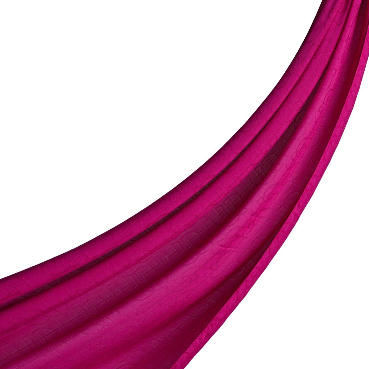 İpekevi Dört Mevsim İE Monogram Şal 04474-FUŞYA