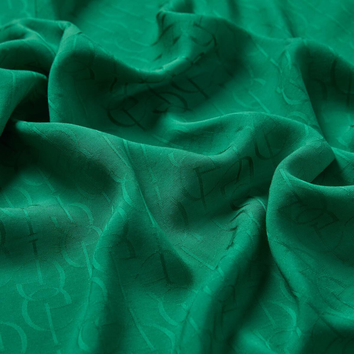 İpekevi Dört Mevsim İE Monogram Şal 04474-Zümrüt Yeşili