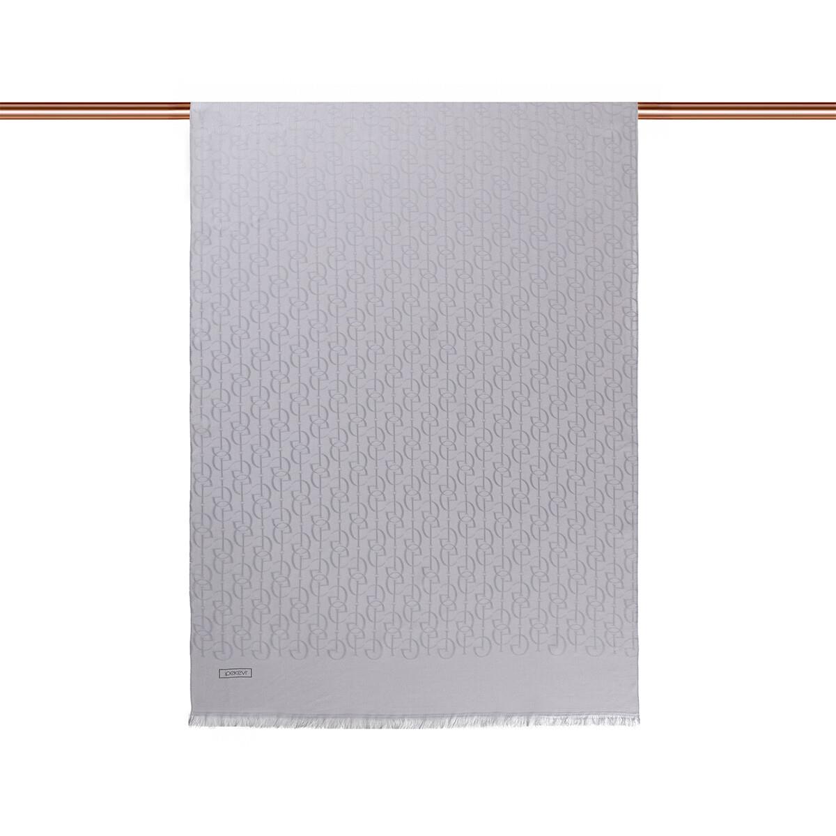 İpekevi Dört Mevsim İE Monogram Şal 04474-Buz Beyazı