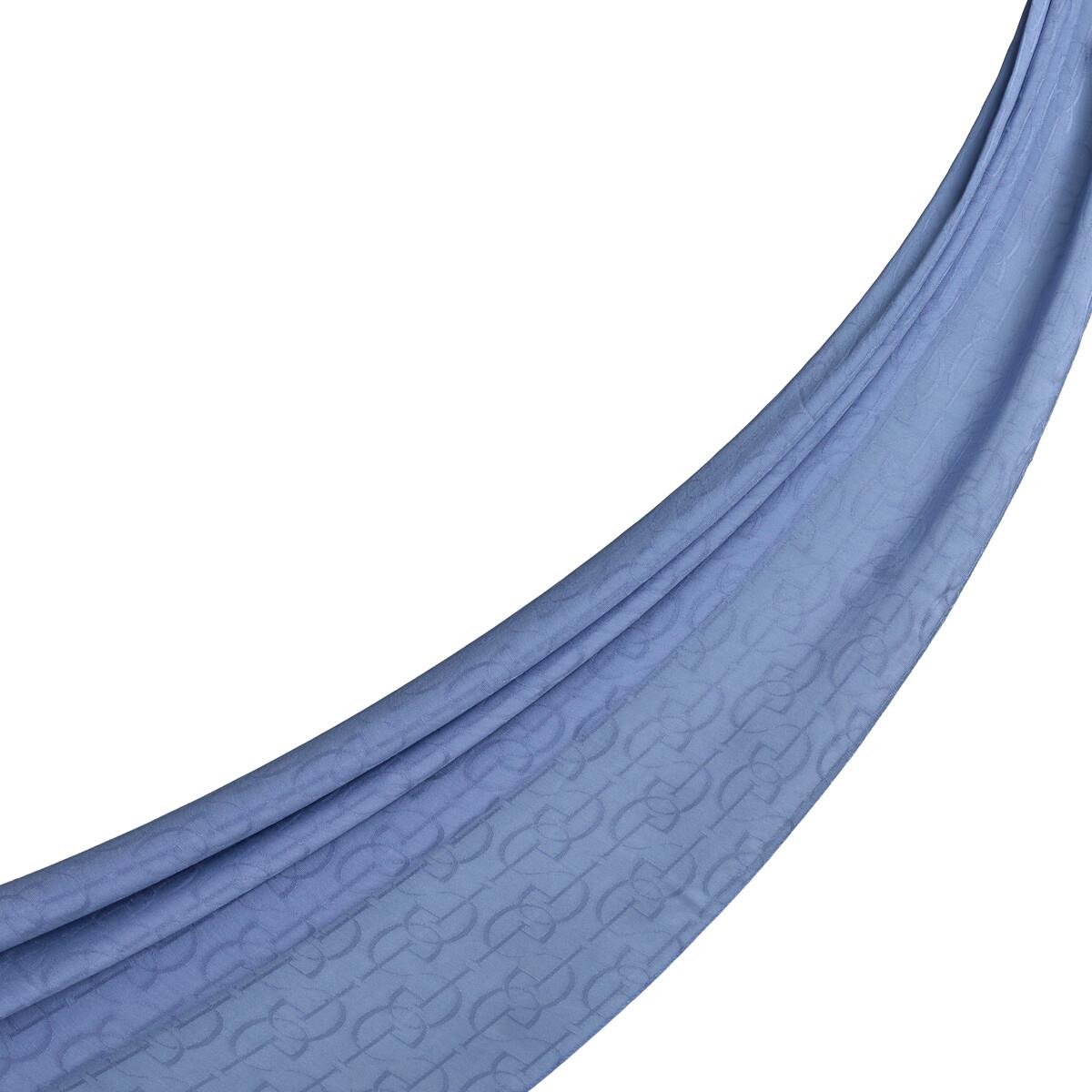 İpekevi Dört Mevsim İE Monogram Şal 04474-Bebe Mavisi