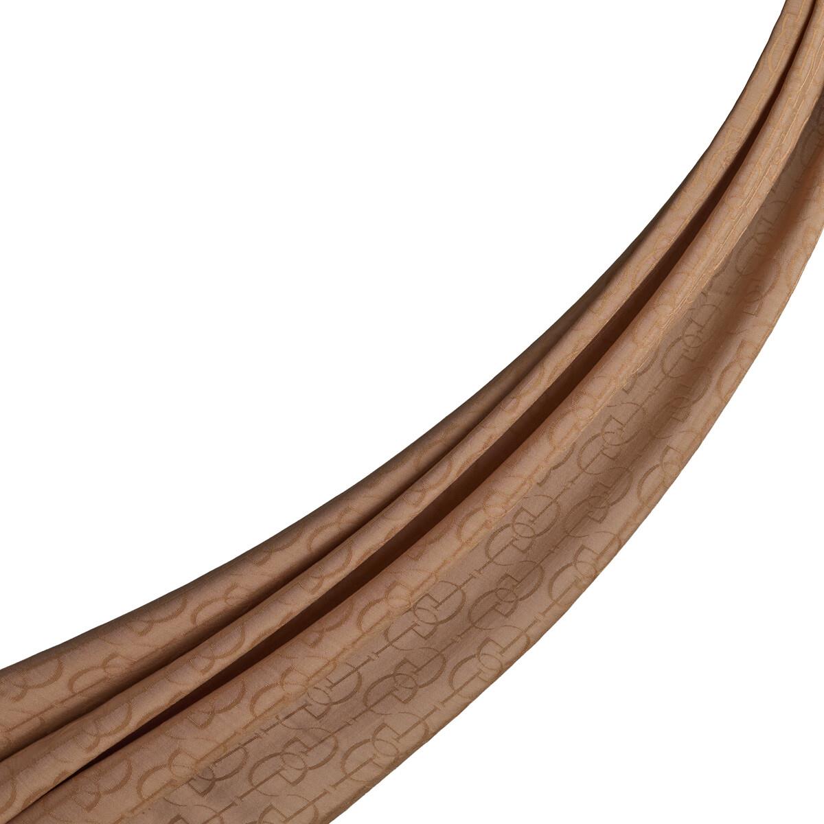 İpekevi Dört Mevsim İE Monogram Şal 04474-Sütlü Kahve