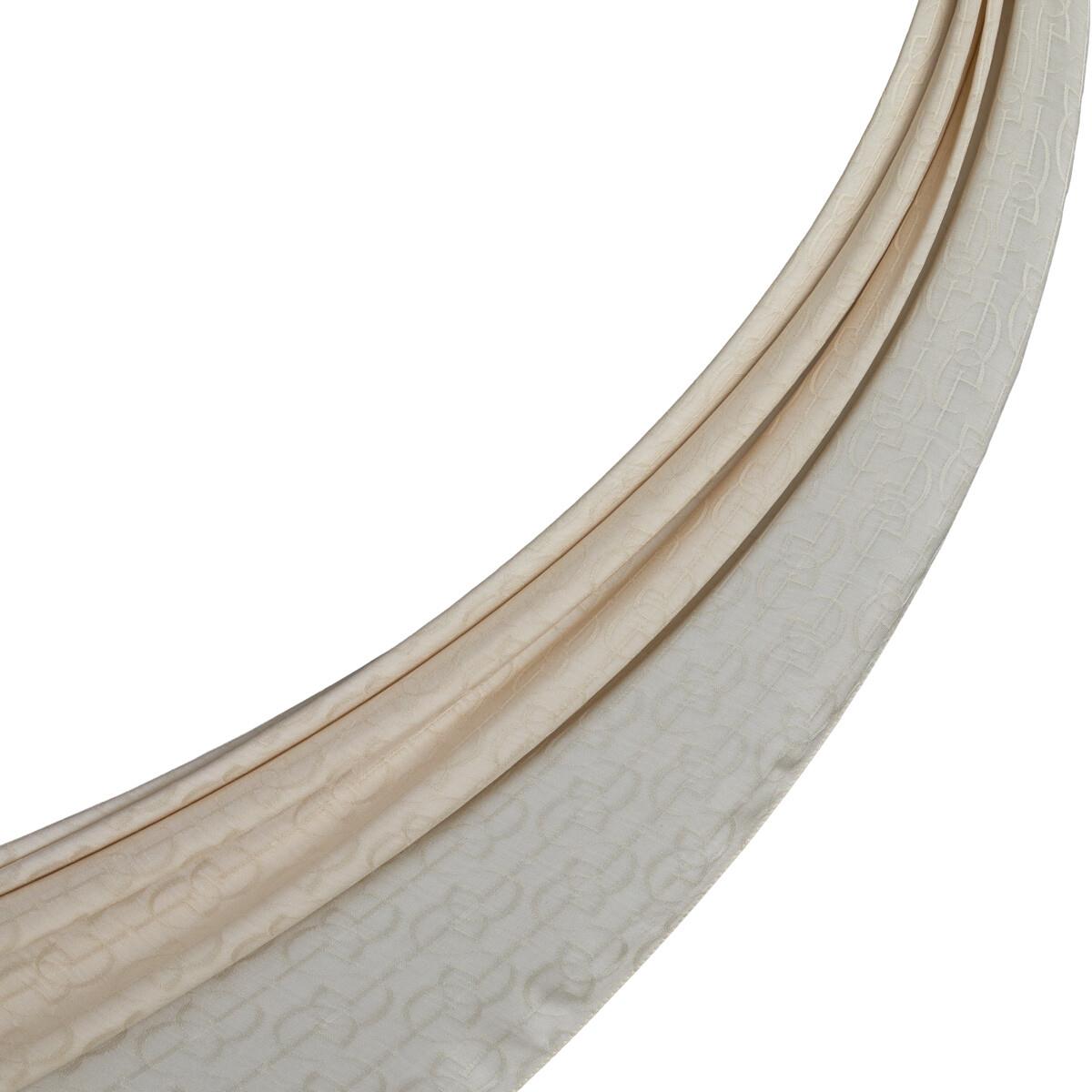 İpekevi Dört Mevsim İE Monogram Şal 04474-Krem