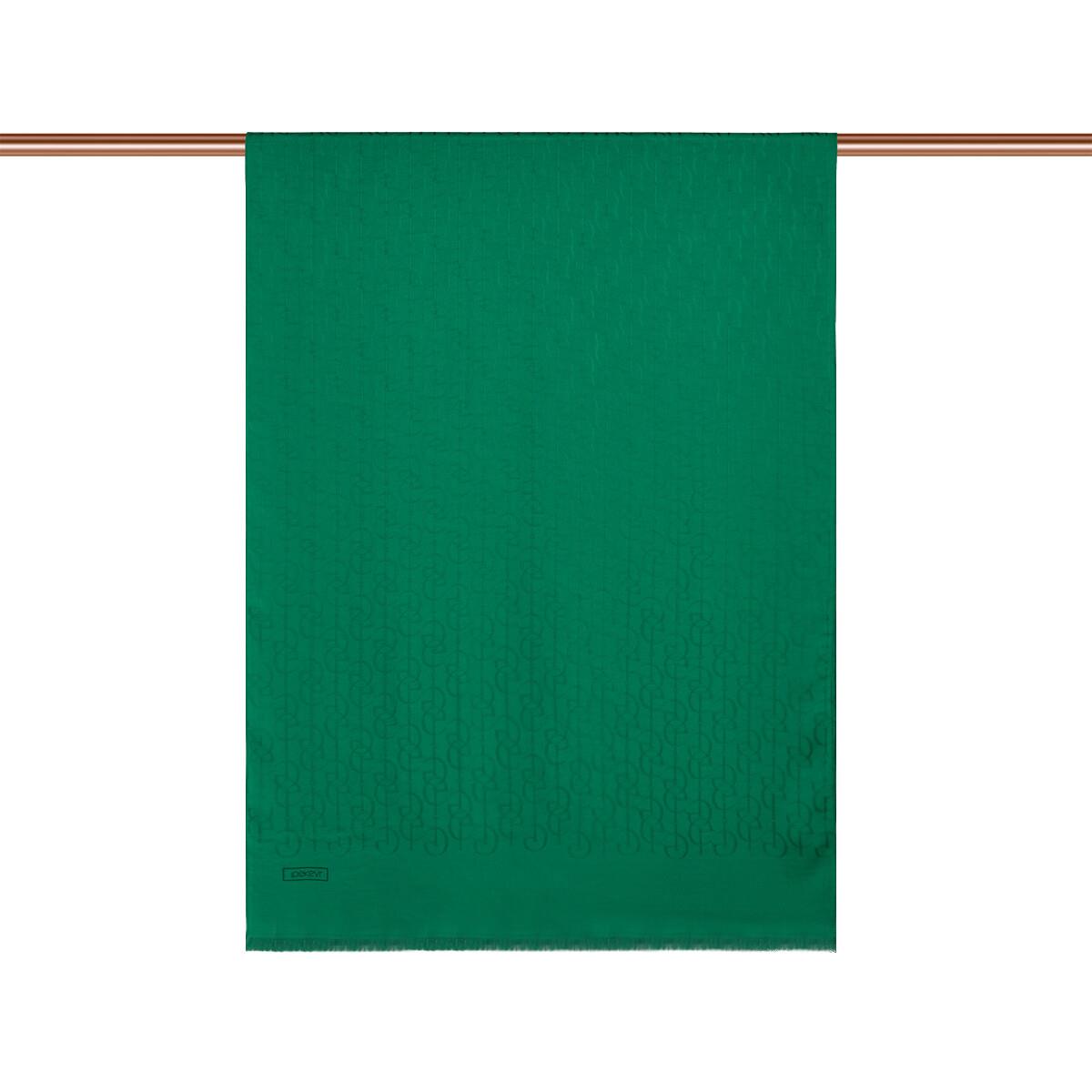 İpekevi Dört Mevsim İE Monogram Şal 04474-Zümrüt Yeşili