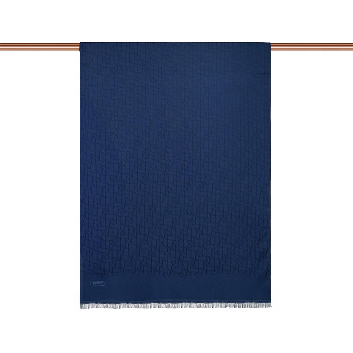 İpekevi Dört Mevsim İE Monogram Şal 04474-lacivert