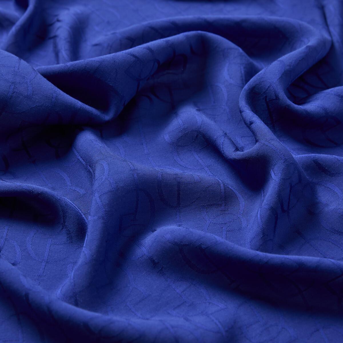 İpekevi Dört Mevsim İE Monogram Şal 04474-Saks Mavi