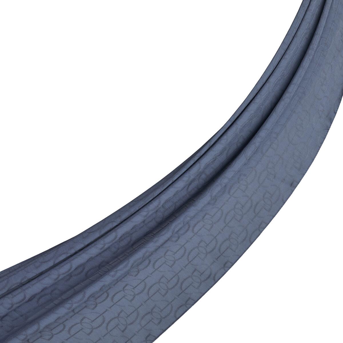 İpekevi Dört Mevsim İE Monogram Şal 04474-Gümüş