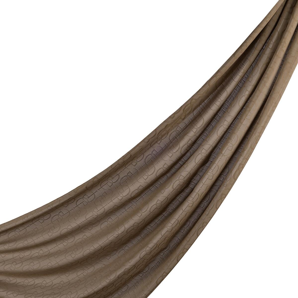 İpekevi Dört Mevsim İE Monogram Şal 04474-vizon