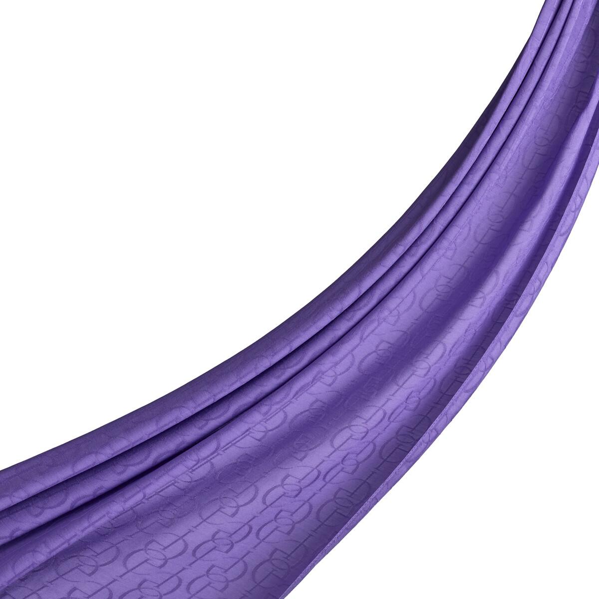 İpekevi Dört Mevsim İE Monogram Şal 04474-Eflatun