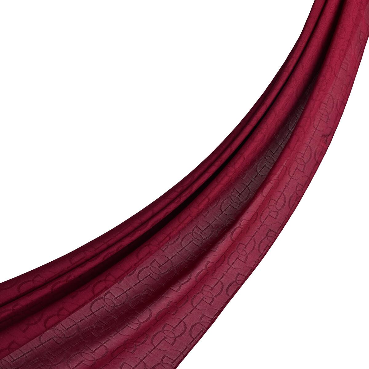 İpekevi Dört Mevsim İE Monogram Şal 04474-bordo