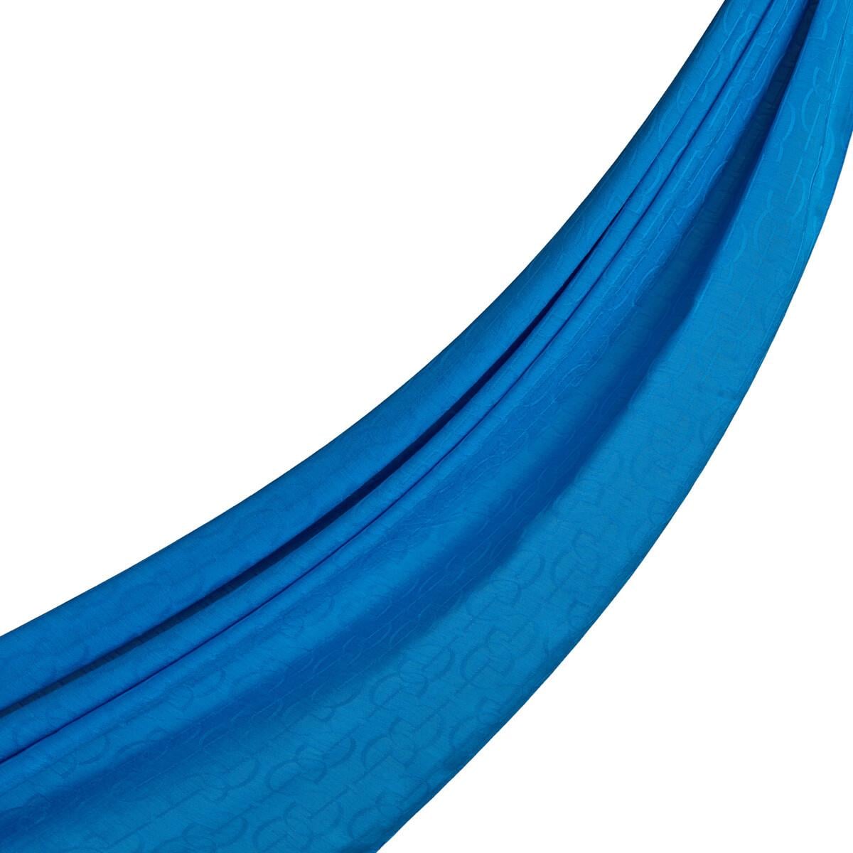 İpekevi Dört Mevsim İE Monogram Şal 04474-İNDİGO