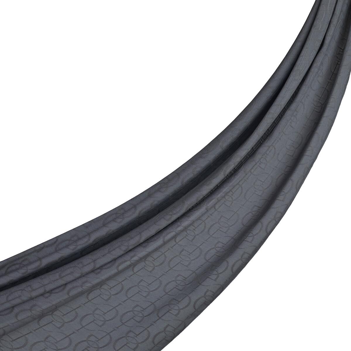 İpekevi Dört Mevsim İE Monogram Şal 04474-Füme