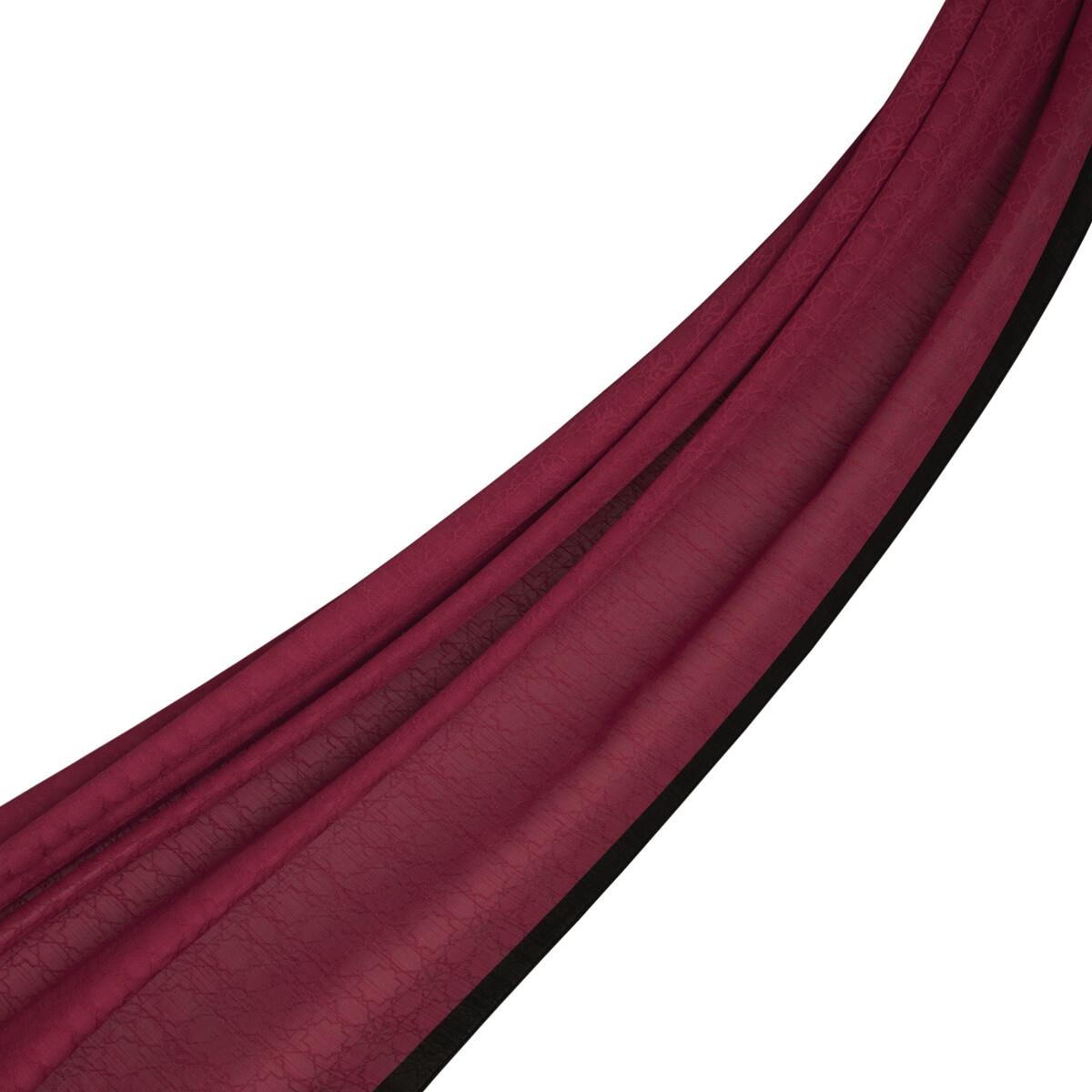 İpekevi Dört Mevsim Monogram Desen Şal 04356-Bordo