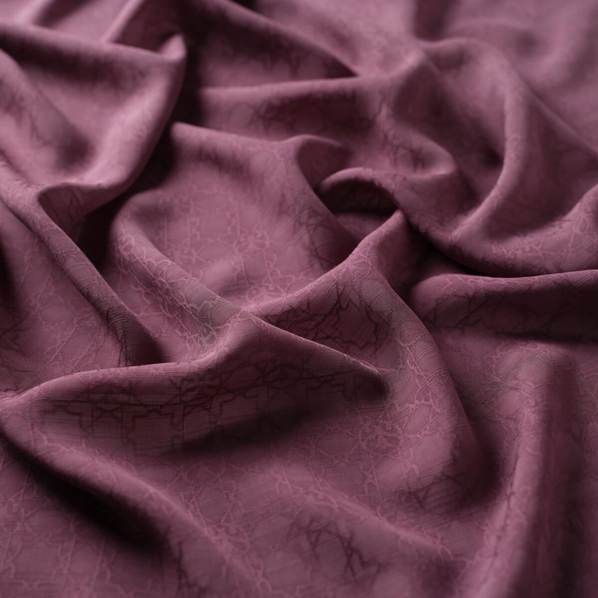 İpekevi Dört Mevsim Monogram Desen Şal 04356-İncir Moru