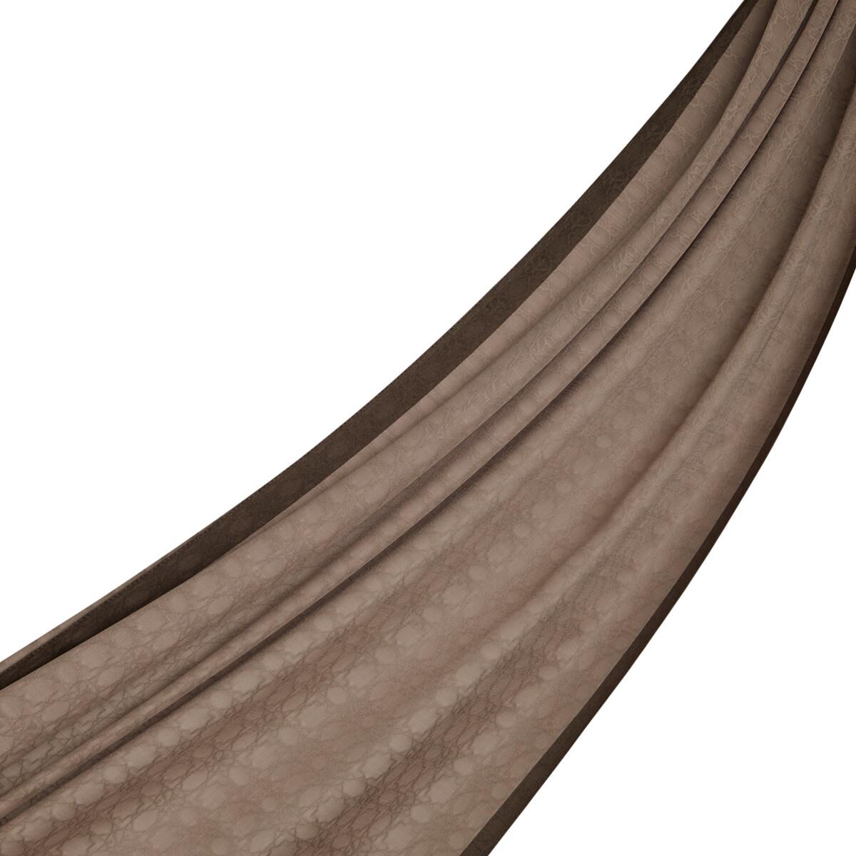 İpekevi Dört Mevsim Monogram Desen Şal 04356-Puslu Leylak