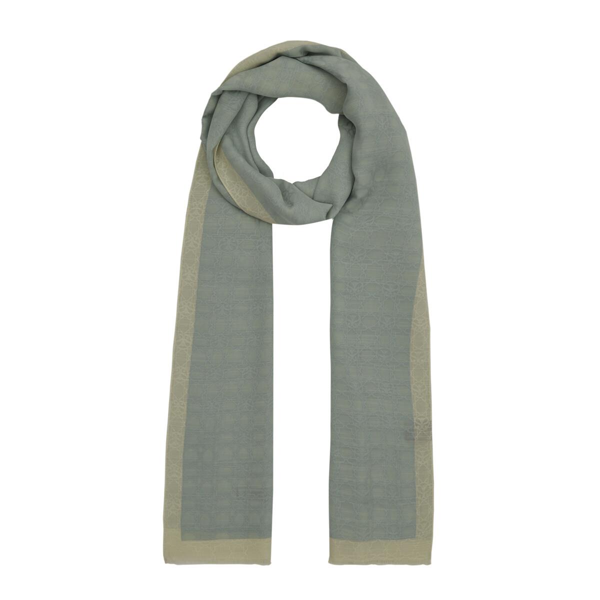 İpekevi Dört Mevsim Monogram Desen Şal 04356-Mint Yeşili