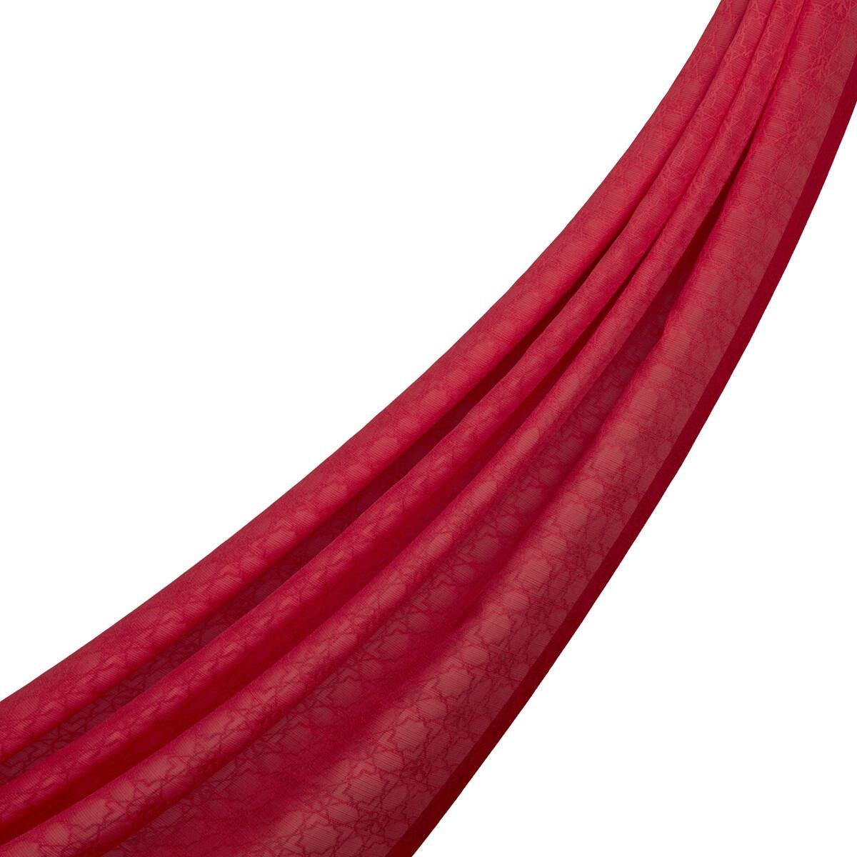 İpekevi Dört Mevsim Monogram Desen Şal 04356-Nar Çiçeği