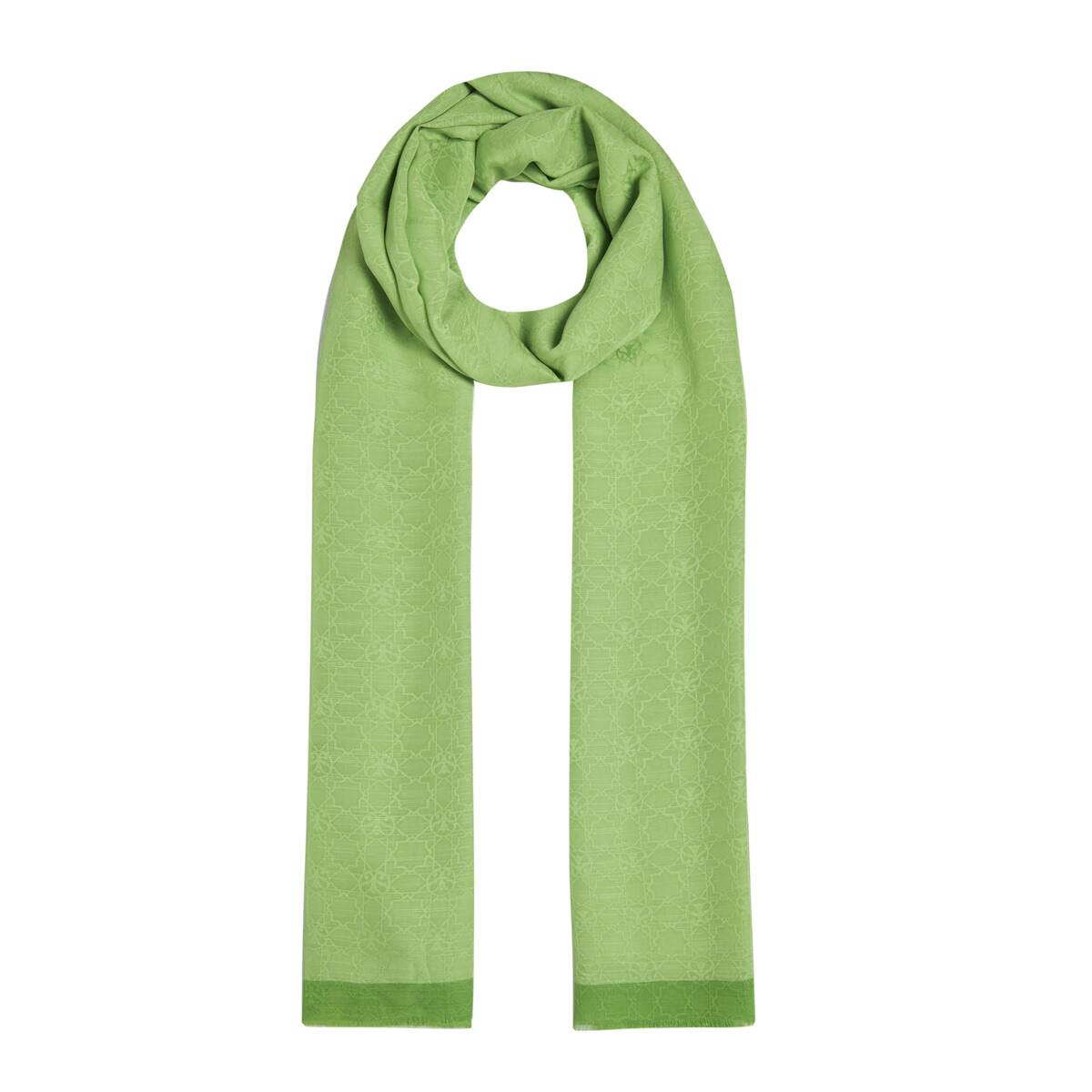 İpekevi Dört Mevsim Monogram Desen Şal 04356-Fıstık Yeşili