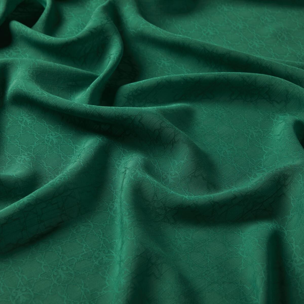 İpekevi Dört Mevsim Monogram Desen Şal 04356-Zümrüt Yeşili