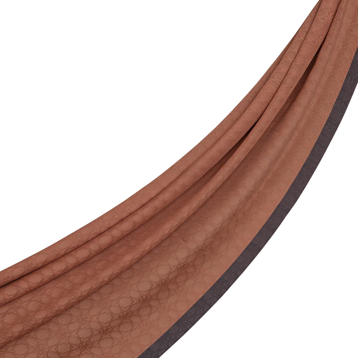 İpekevi Dört Mevsim Monogram Desen Şal 04356-Şeftali