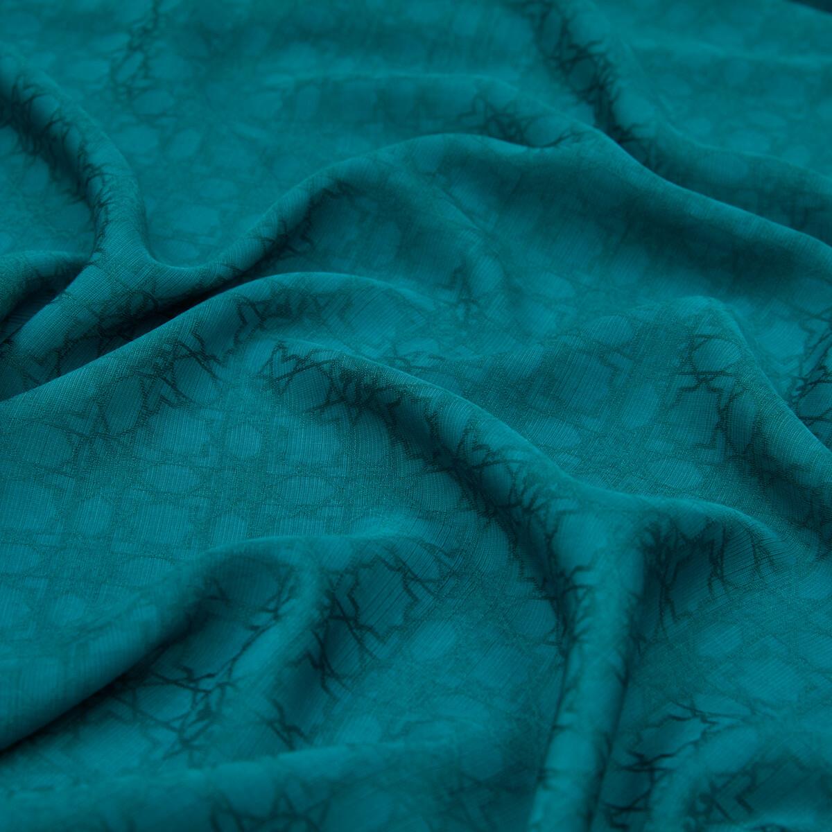 İpekevi Dört Mevsim Monogram Desen Şal 04356-Petrol Mavisi