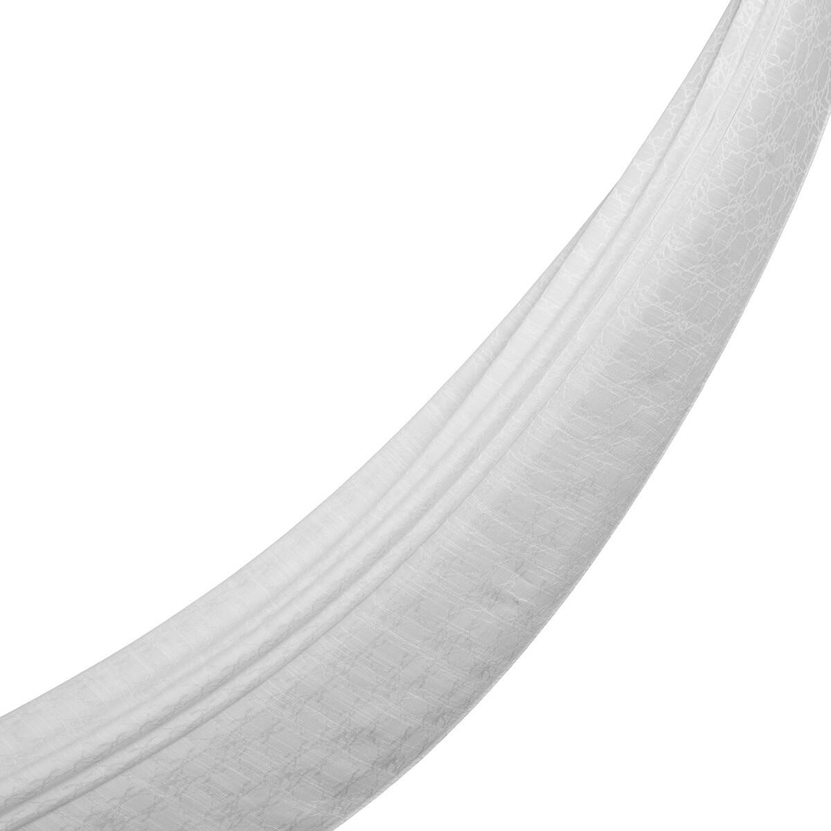 İpekevi Dört Mevsim Monogram Desen Şal 04356-İnci Beyazı