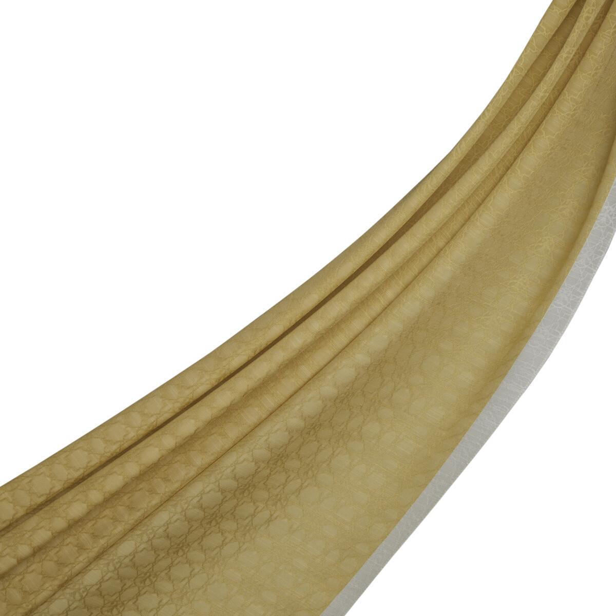 İpekevi Dört Mevsim Monogram Desen Şal 04356-Gold