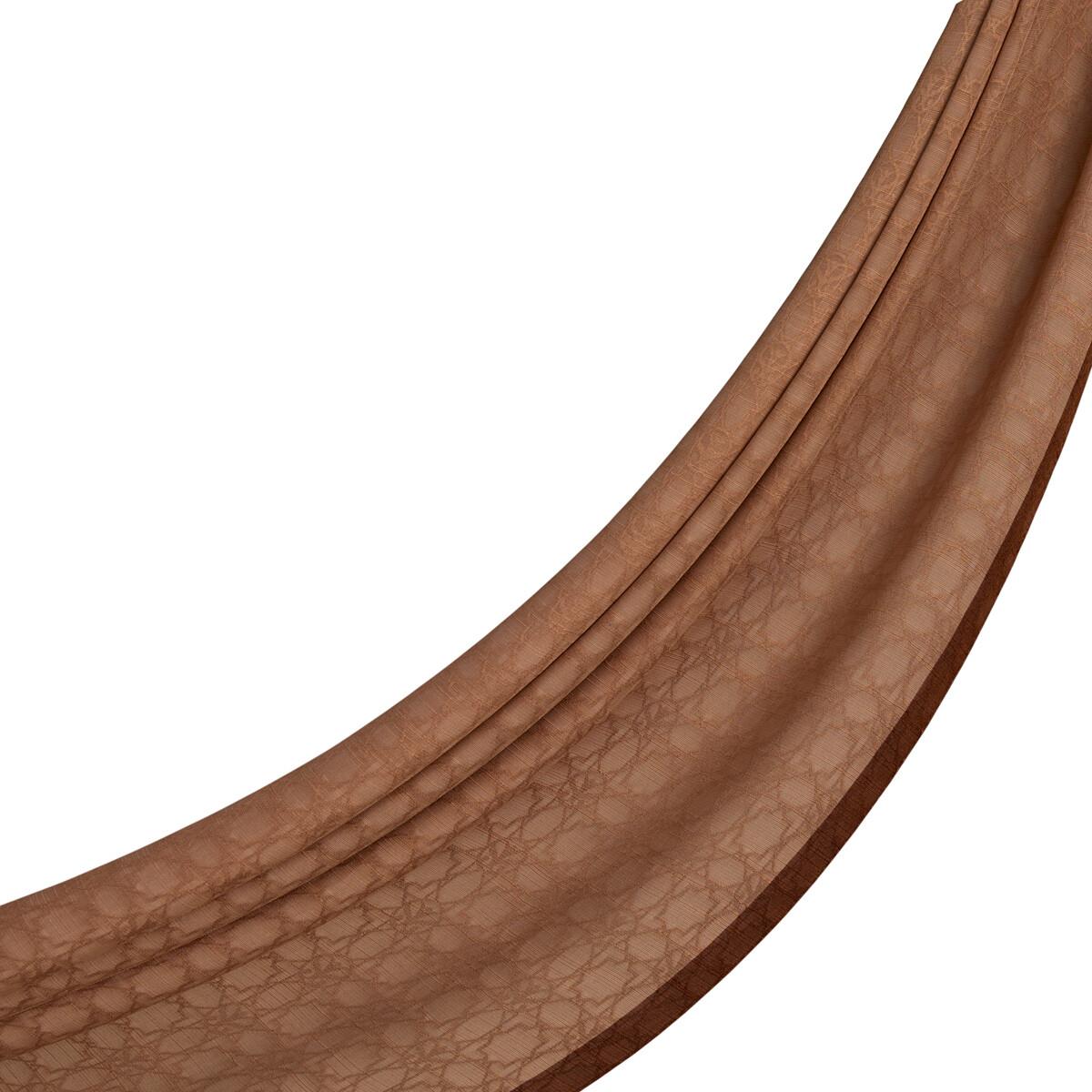 İpekevi Dört Mevsim Monogram Desen Şal 04356-Tarçın