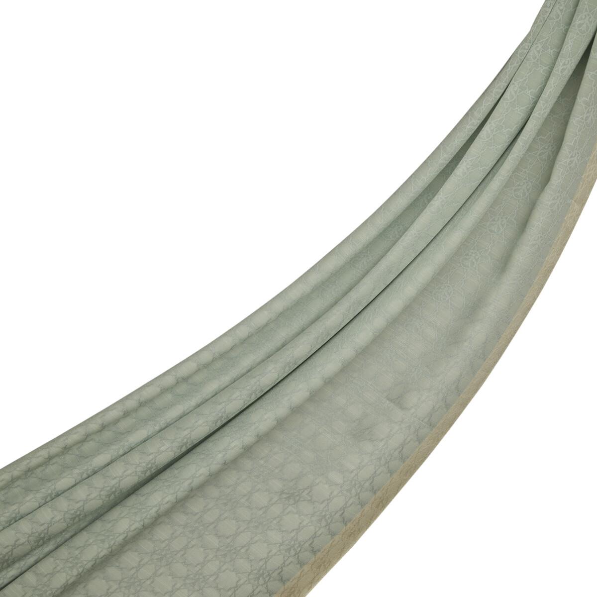 İpekevi Dört Mevsim Monogram Desen Şal 04356-Mint Yeşili