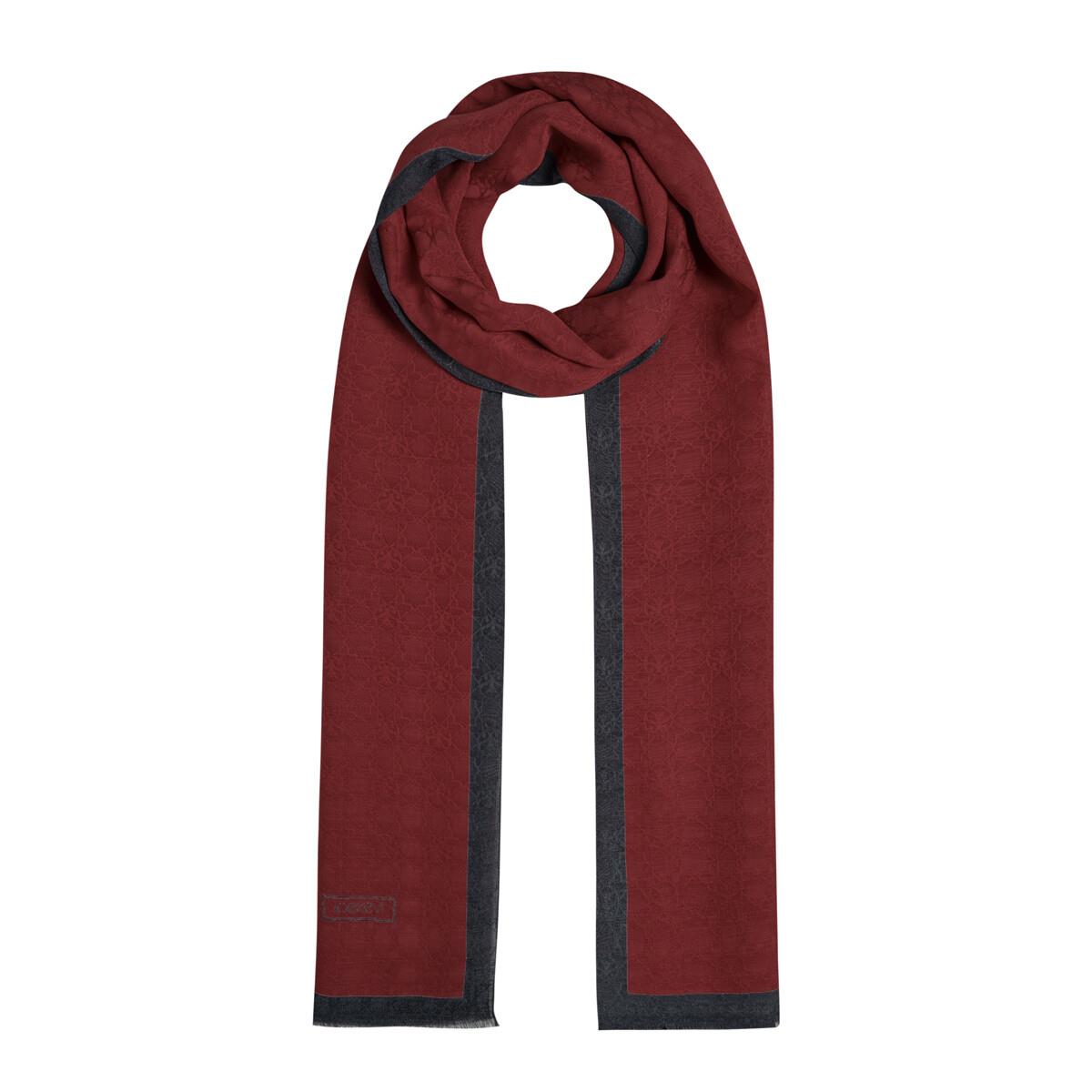 İpekevi Dört Mevsim Monogram Desen Şal 04356-Osmanlı Kırmızısı