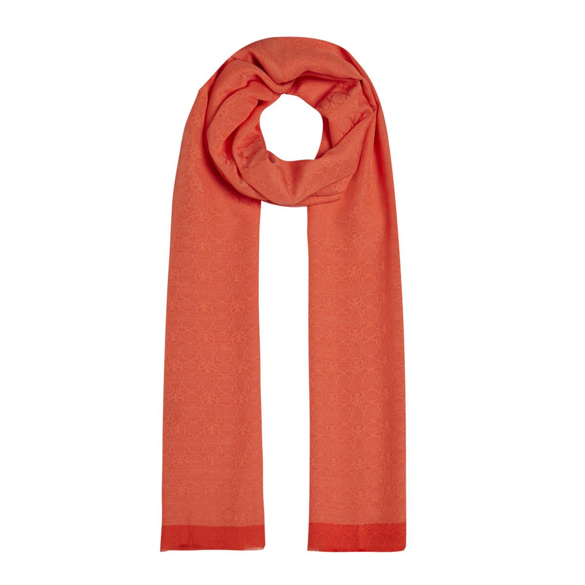 İpekevi Dört Mevsim Monogram Desen Şal 04356-Oranj
