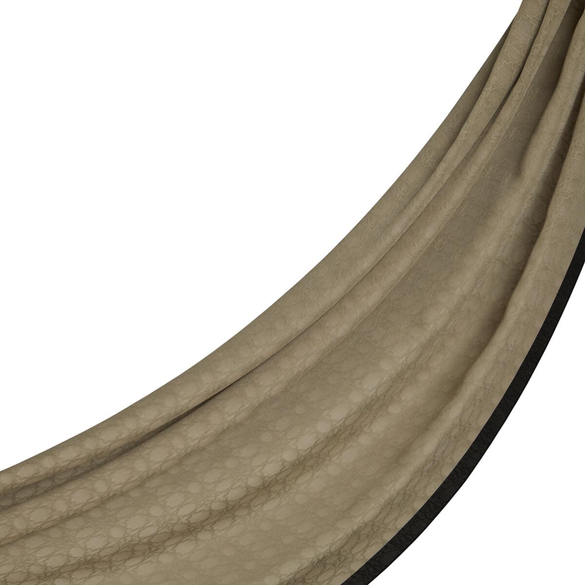 İpekevi Dört Mevsim Monogram Desen Şal 04356-Taş