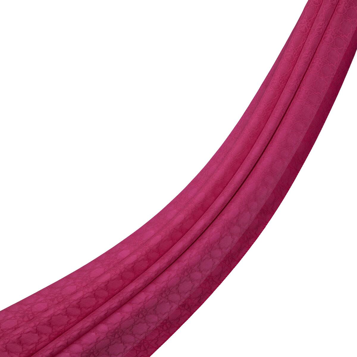 İpekevi Dört Mevsim Monogram Desen Şal 04356-Magenta