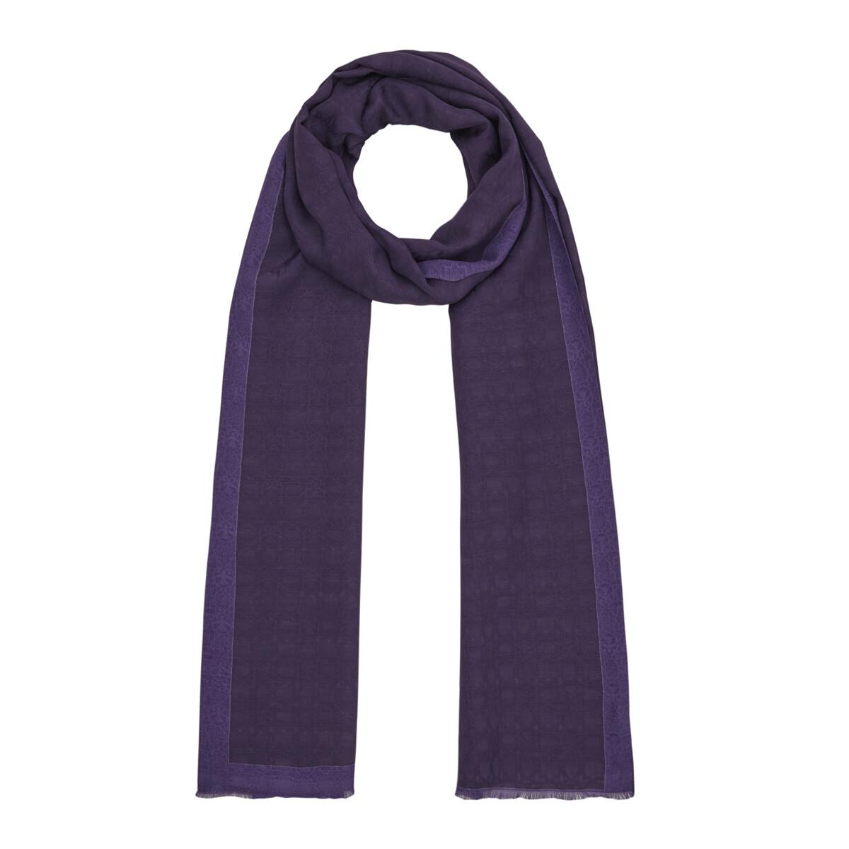 İpekevi Dört Mevsim Monogram Desen Şal 04356-Mor